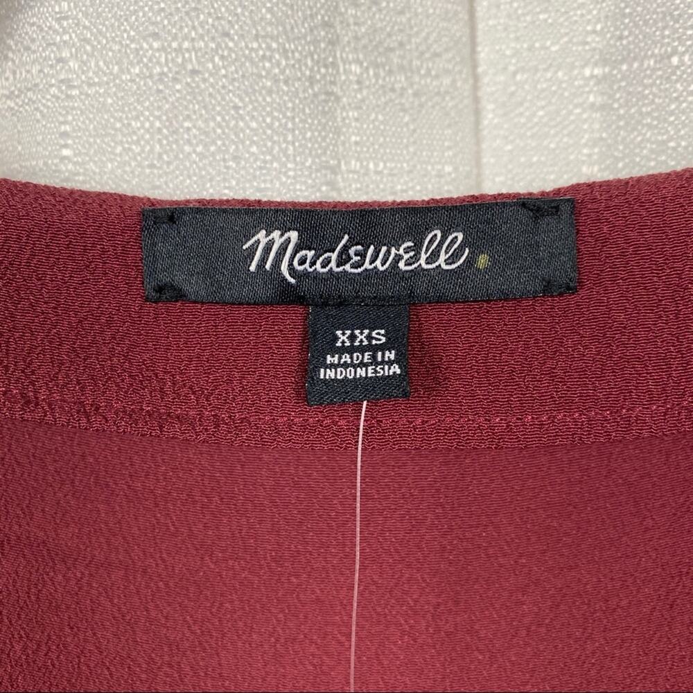 Madewell Burgundy Button Front easy Day Dress Sz.XXS NWT - Picture 7 of 12